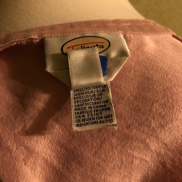 Soft Pink Silk Talbots Jacket Embroidered cutouts - Picture 8 of 8